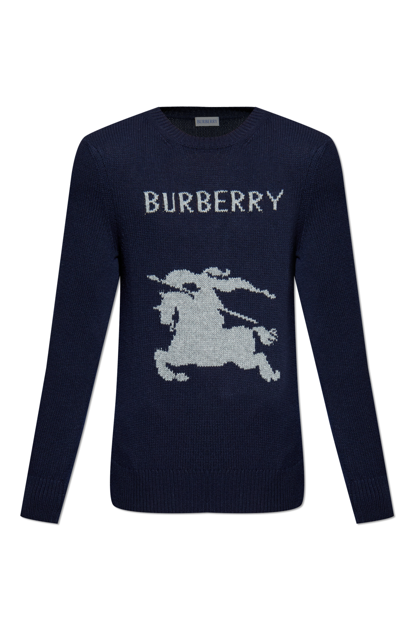 Navy blue Crew neck sweater Burberry - Vitkac AS